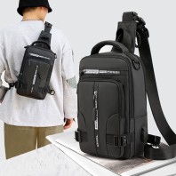 Multipurpose Using Sling Bag For Men & Women Waterproof Backpack Purse Cross body Bag with USB Charging Port for Travel